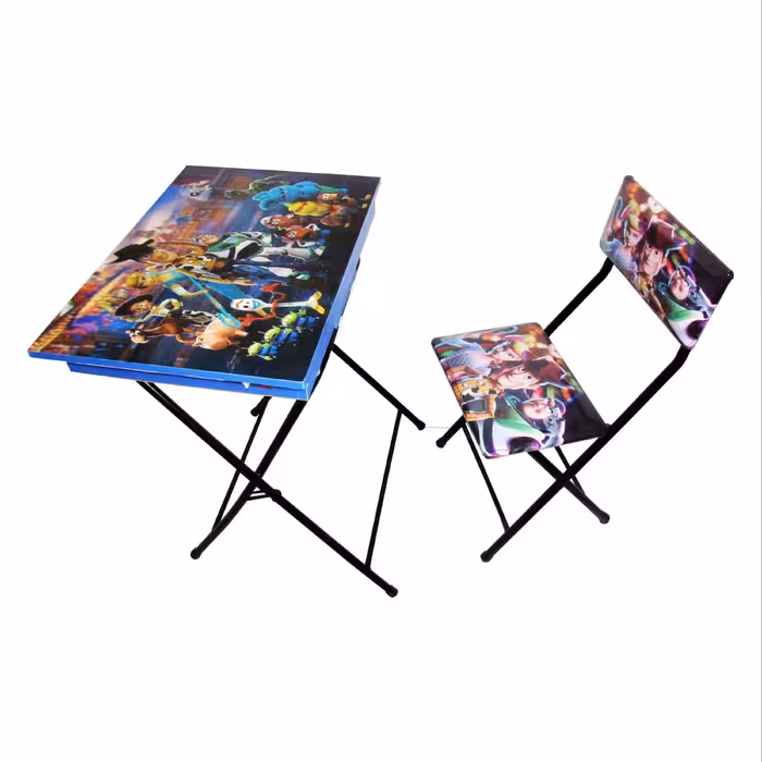 میز تحریر باکسدار با صندلی میزیمو طرح اسباب بازی ها کد 1.1