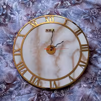 ساعت رزینی طرح ماربل