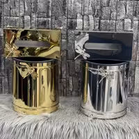 ست سطل و دستمال طرح گرد سنجاقک با آبکاری فورتیک تضمینی بدون کوچکترین لقی و تغییر رنگ 