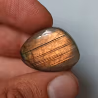 نگین سنگ لابرادوریت طلایی رزگلد  کد 151