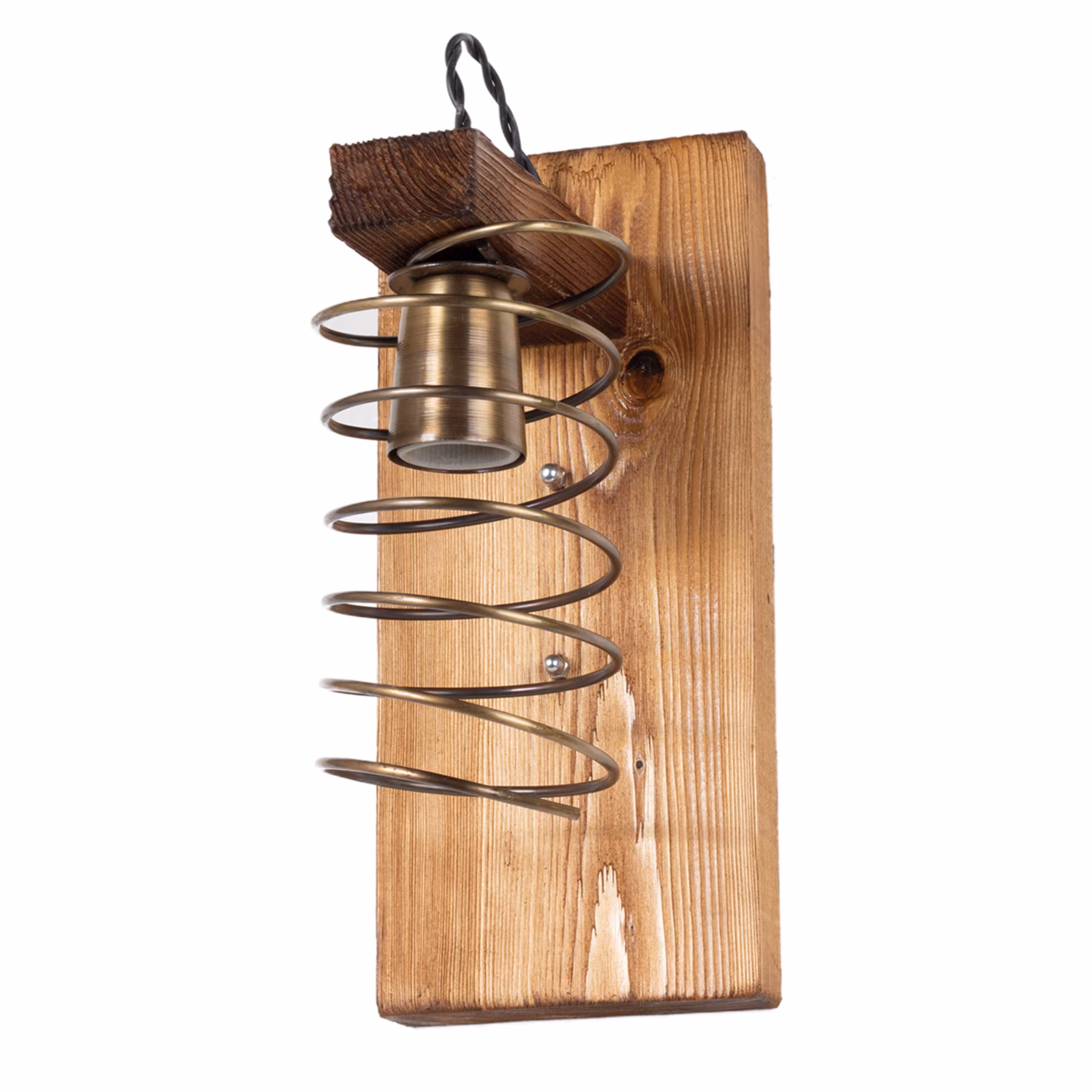 چراغ دیواری چوبی فنری W-30