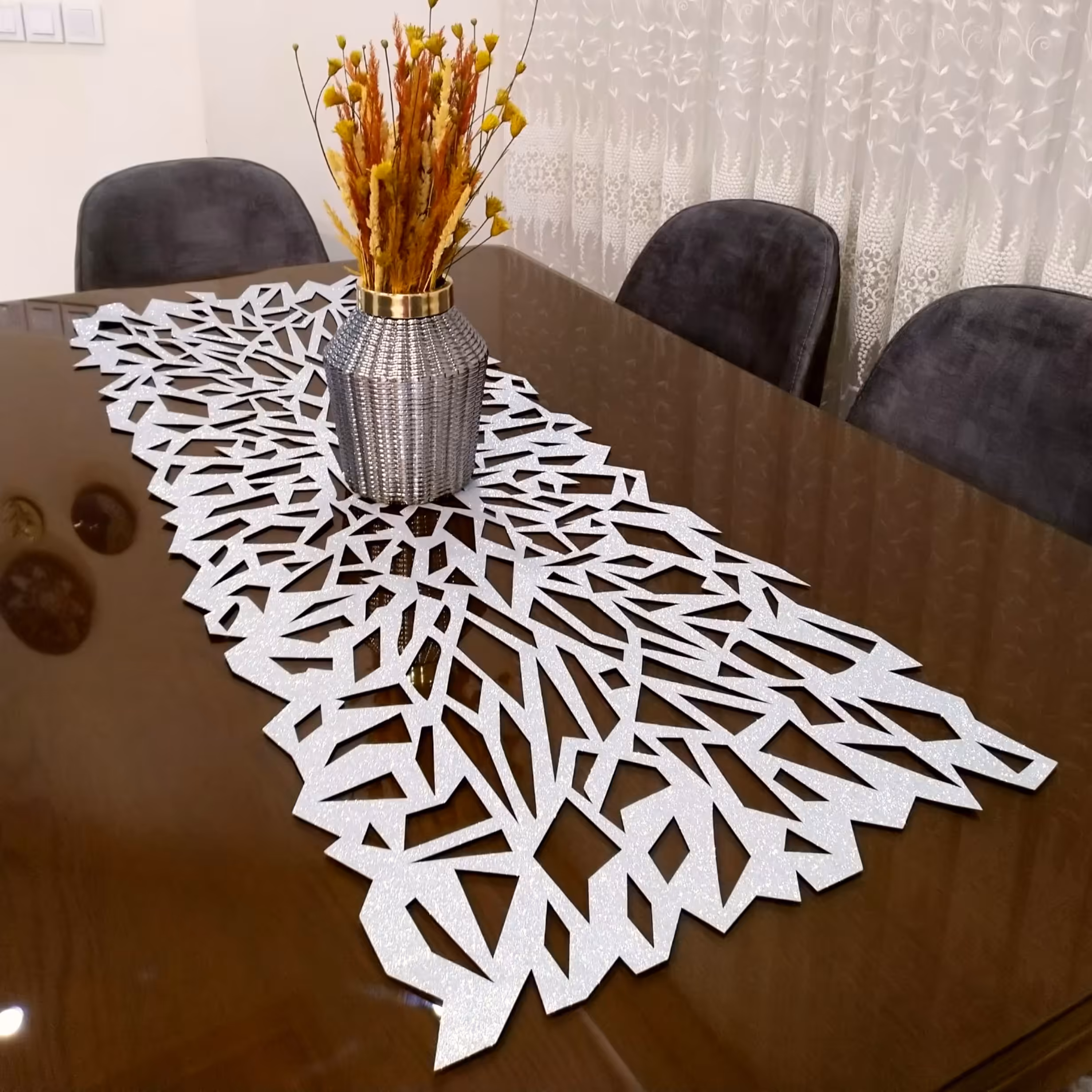 رانر چرم طرح هیوا (120 در 40)