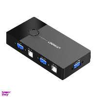 کی وی ام سوییچ 2 پورت یوگرین (Ugreen) مدل VGA با پورت USB همراه کابل 30357