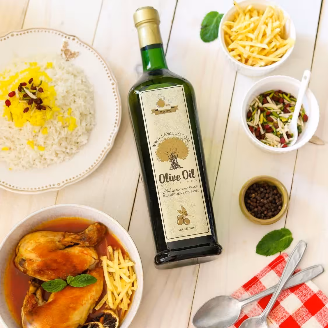 روغن زیتون خالص تصفیه نشده(1 لیتری شیشه)