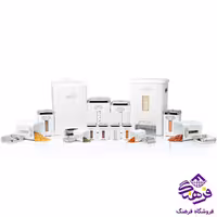 سرویس اشپزخانه جنرال 14پارچه سفید درب کروم