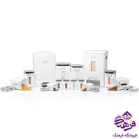 سرویس اشپزخانه جنرال 14پارچه سفید درب کروم