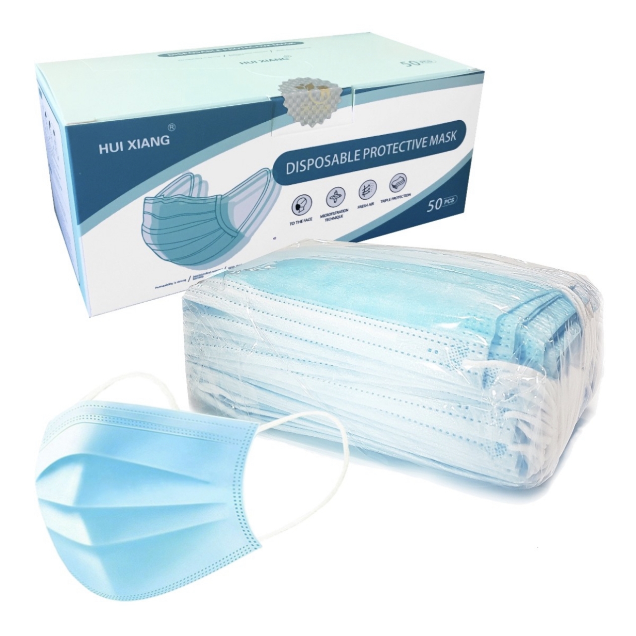 ماسک 3 لایه جراحی چین بسته 50 عددی