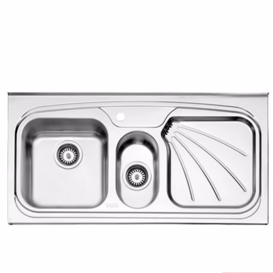 سینک استیل البرز کد 61050دولگنه روکار سایز 100  ارسال باربری به صورت پس کرایه