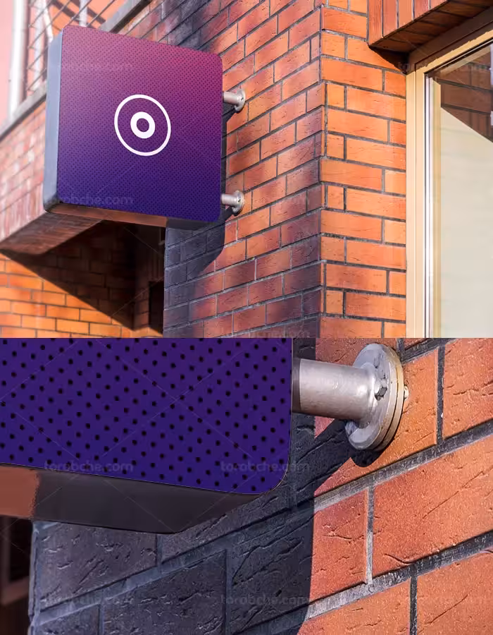 طرح لایه باز موکاپ بنر و فلکسی دیواری شماره 01 - گرافیک با طعم تربچه