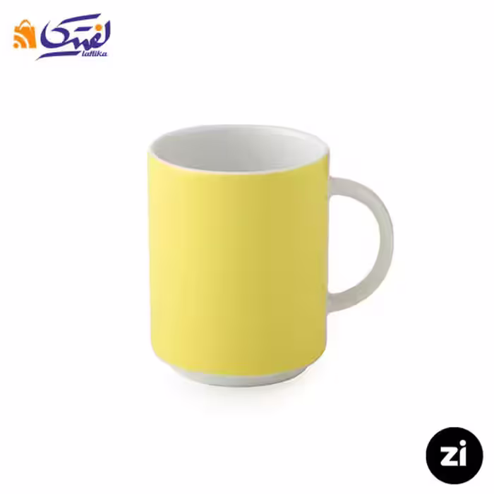 ماگ دسته دار چینی زرین Zi فرم اس پاستل لیمویی 300 سی سی