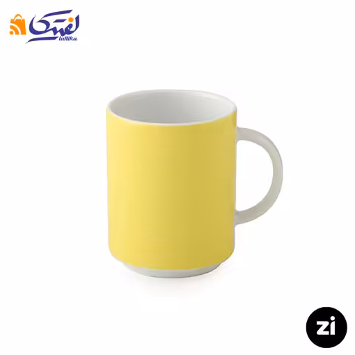 ماگ دسته دار چینی زرین Zi فرم اس پاستل لیمویی 300 سی سی