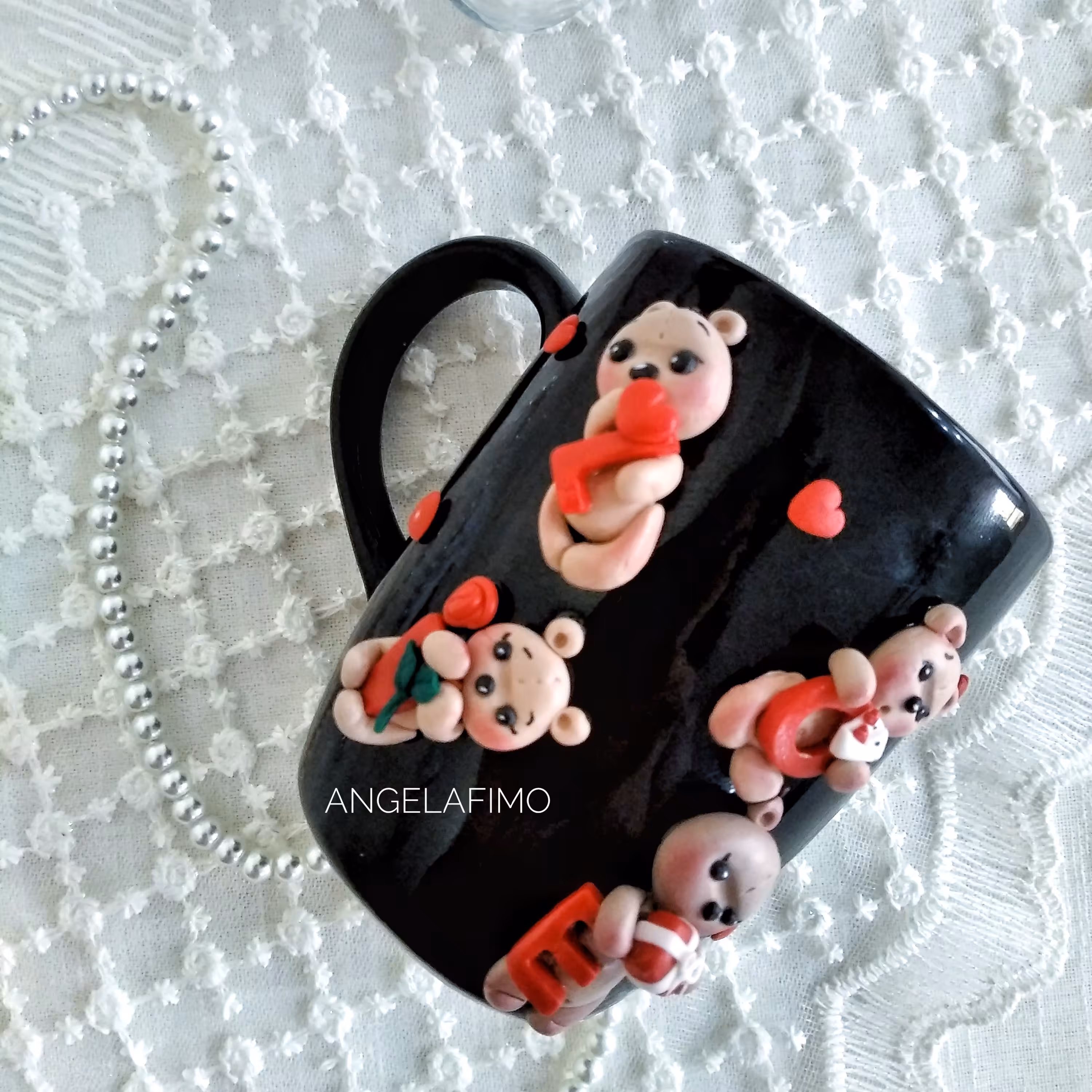 ماگ عروسکی طرح خرس ولنتاین