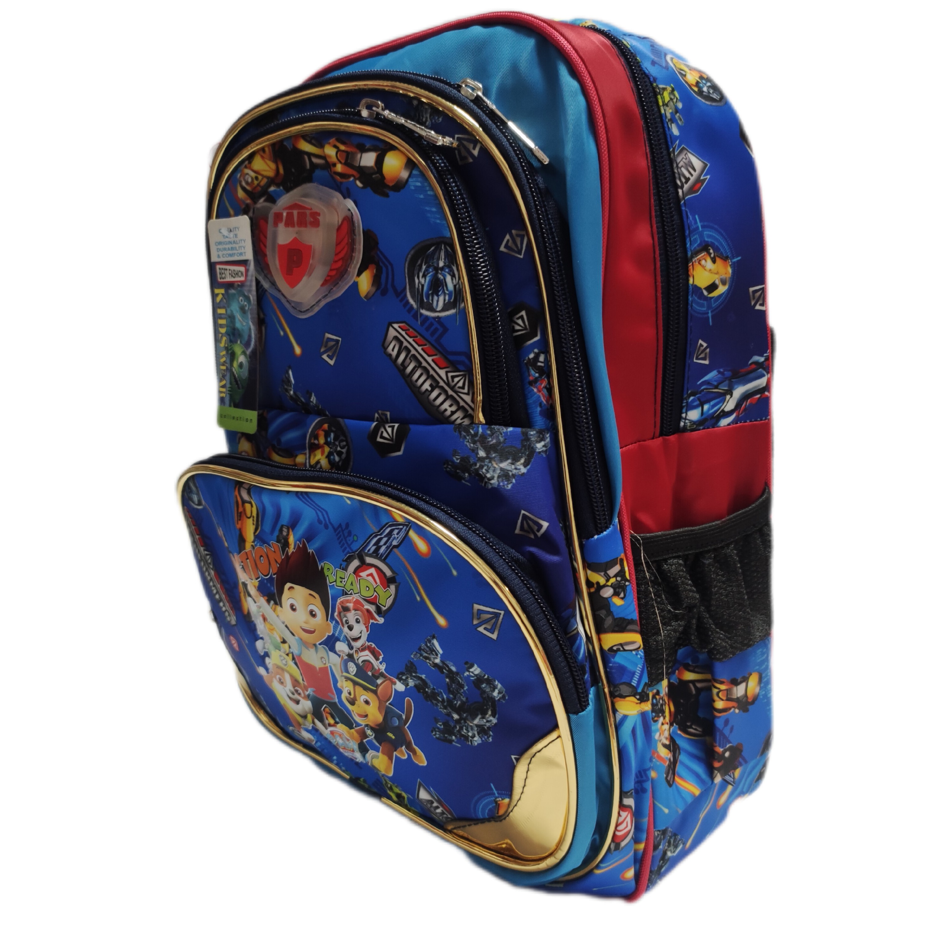 کیف پسرانه ابتدایی اسپرت چراغدار، طرح سگهای نگهبان، کوله پشتی مدرسه پسرانه ابتدایی، کیف مدرسه پسرانه، کیف مدرسه ابتدایی،