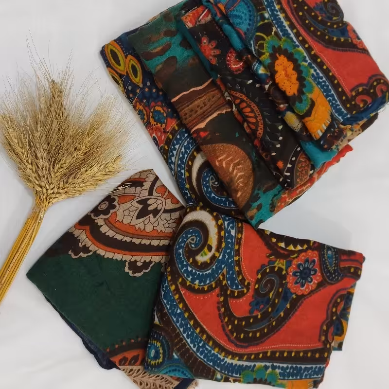 شال نخی طرحدار 