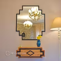 آینه کنسول خاص چوب و فلز (پس کرایه)