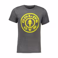 تیشرت مردانه GOLDS GYM مدل POCH نخی طوسی تیره