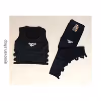 نیم تنه شلوارک ورزشی فری سایز مناسب 36تا44 تک رنگ  مشکی