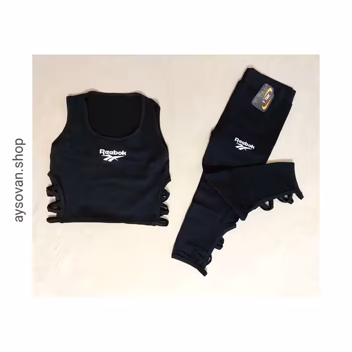 نیم تنه شلوارک ورزشی فری سایز مناسب 36تا44 تک رنگ  مشکی