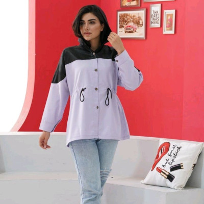 مانتو اسپرت زنانه کتان ترگال چرم مدل پاییزه سحر
