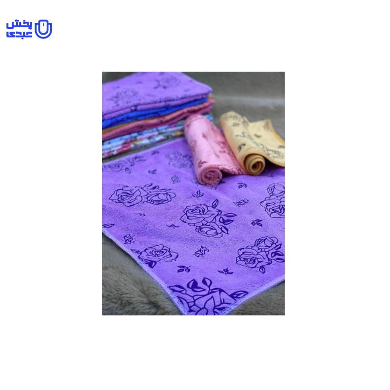 دستمال حوله ای طرح گل