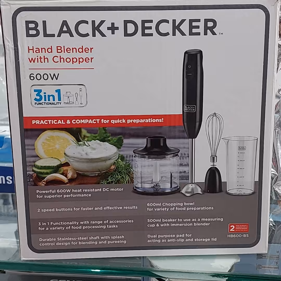 گوشتکوب بلک اند دکر 3 کاره مدل HB600-B5