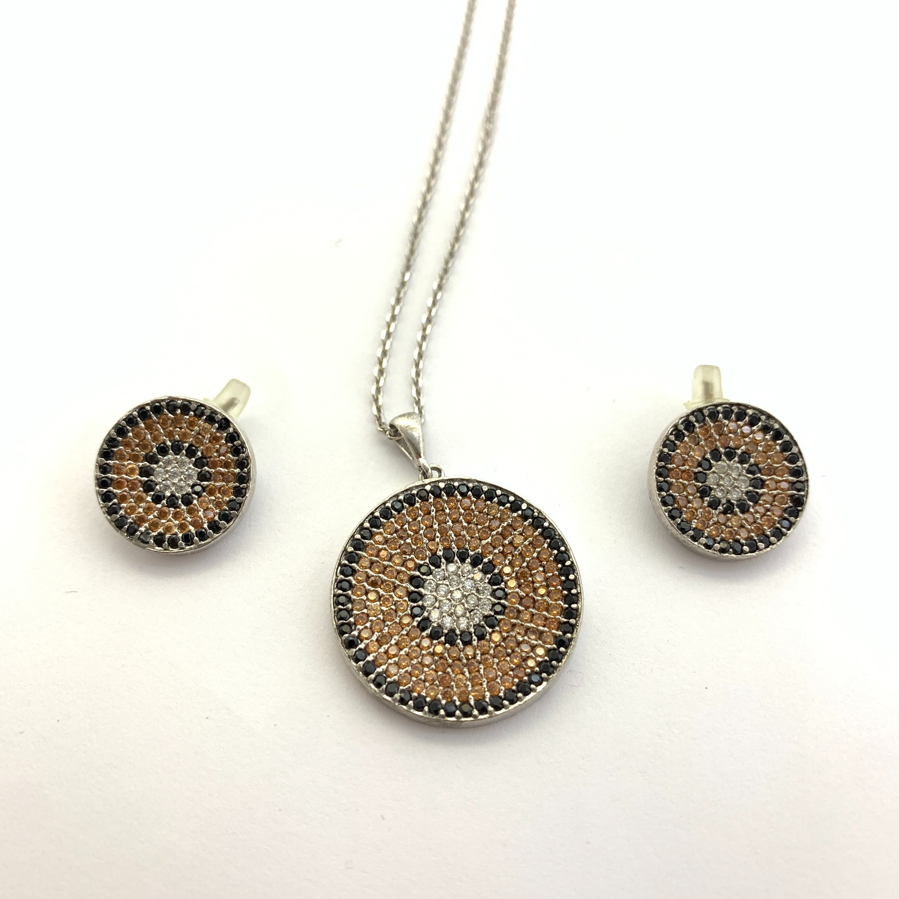 نیم ست نقره زنانه چششم نظر 