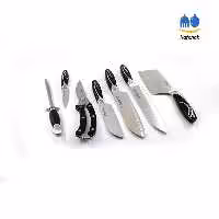 سرویس کارد و ساطور Bradantia - مدل تولاین - استیل و مشکی