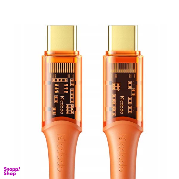 کابل تبدیل USB-C مک دودو مدل Type-C to Type-C Transparent طول 1.2 متر