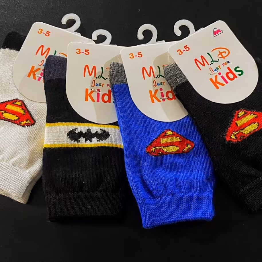 جوراب بچگانه پسرانه بتمن در چهار رنگ جذاب 