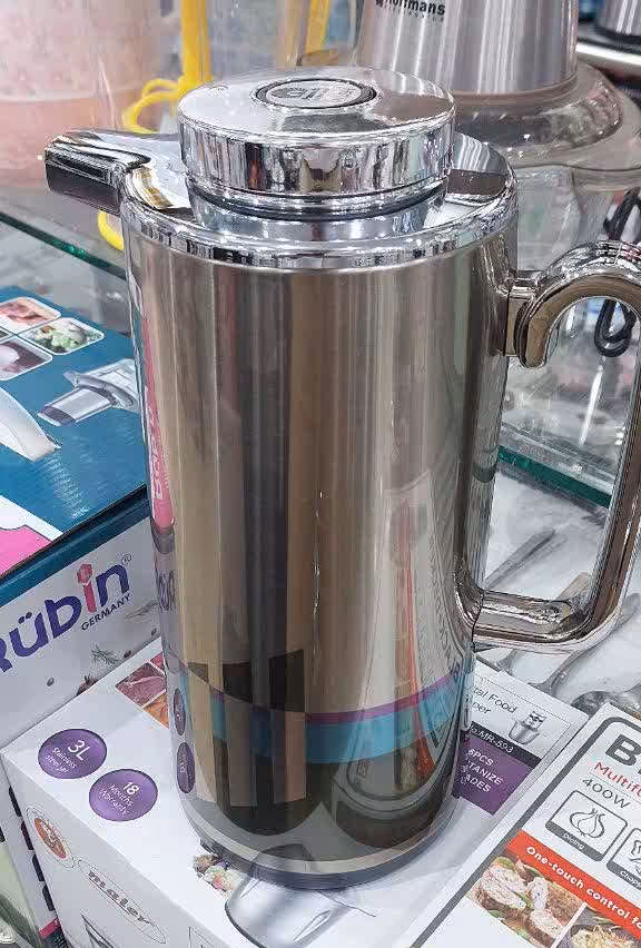 فلاسک پیکوک ژاپنی مدل 302  گنجایش 1.3 (نقره ای آبی)