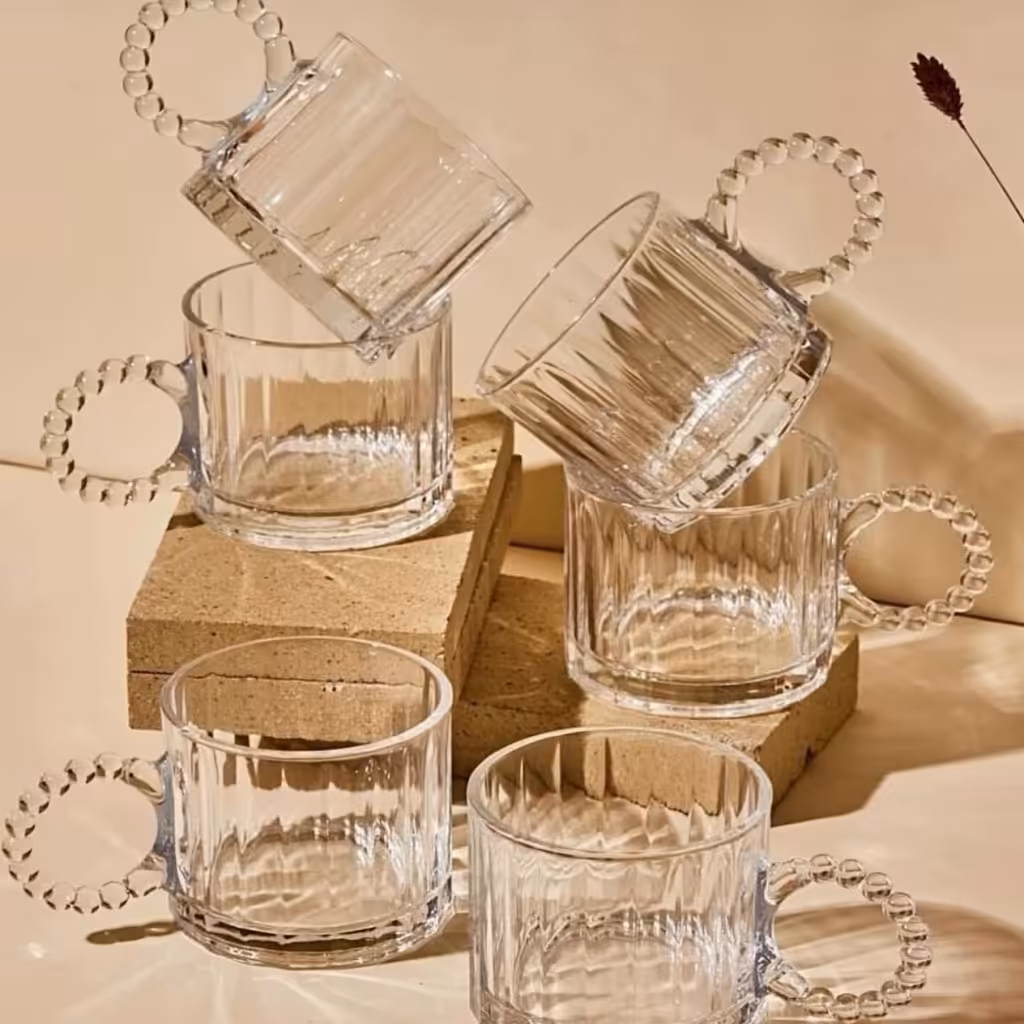 فنجان دسته حلقه منجوقی