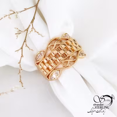 انگشتر ژوپینگ طرح رولکس و بینهایت کد 12108