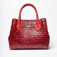کیف زنانه.چرم طبیعی.پرنیا کرکو.کد 31149C.قرمز .خانه چرم تبریز 