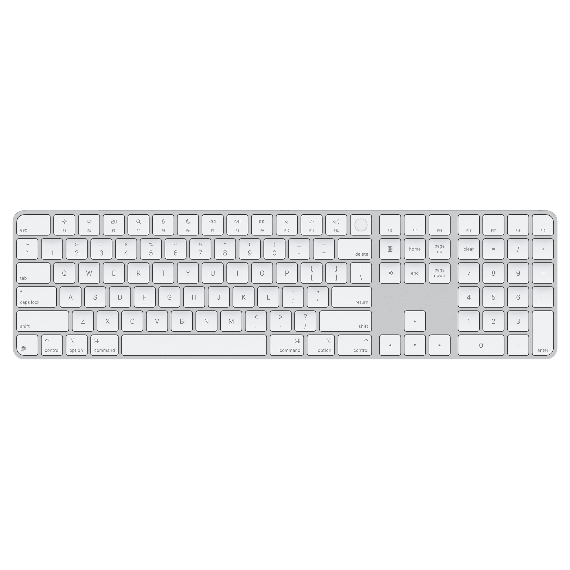 کیبورد کامپیوتر اپل مدل Magic Keyboard Touch ID Numeric (USB-C)
