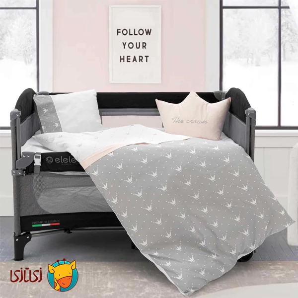 ست خواب 6 تکه کودک الهله مدل Letto رنگ پودری (صورتی ملایم)