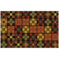 رومیزی مخمل طرح سنتی سایز 140 در 220 مدل T8-551 شرکت رنس