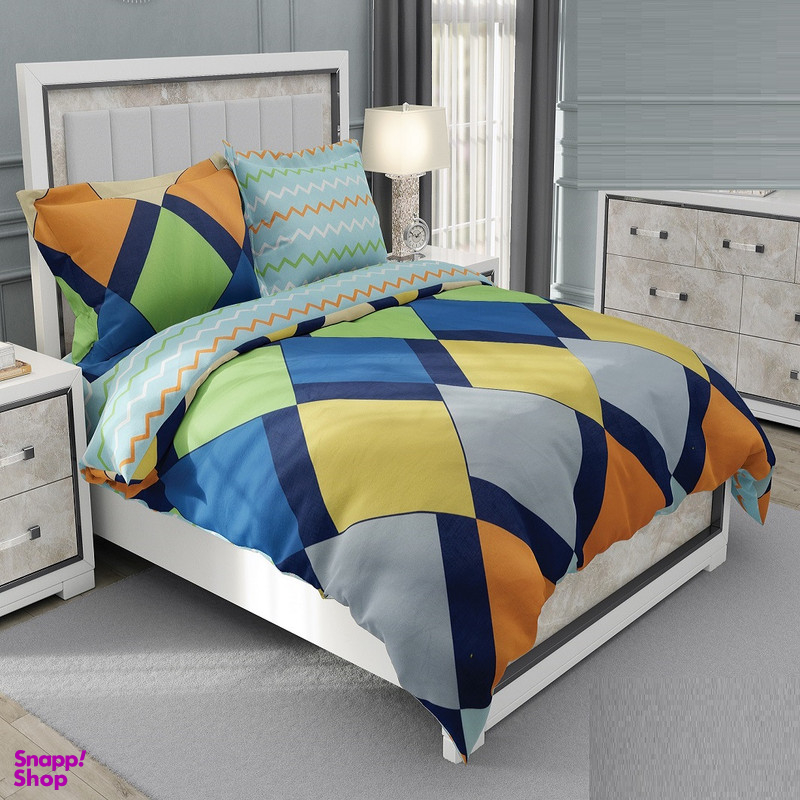 سرویس خواب طرح ساتین پنبه کد 223 یک نفره چهار تکه