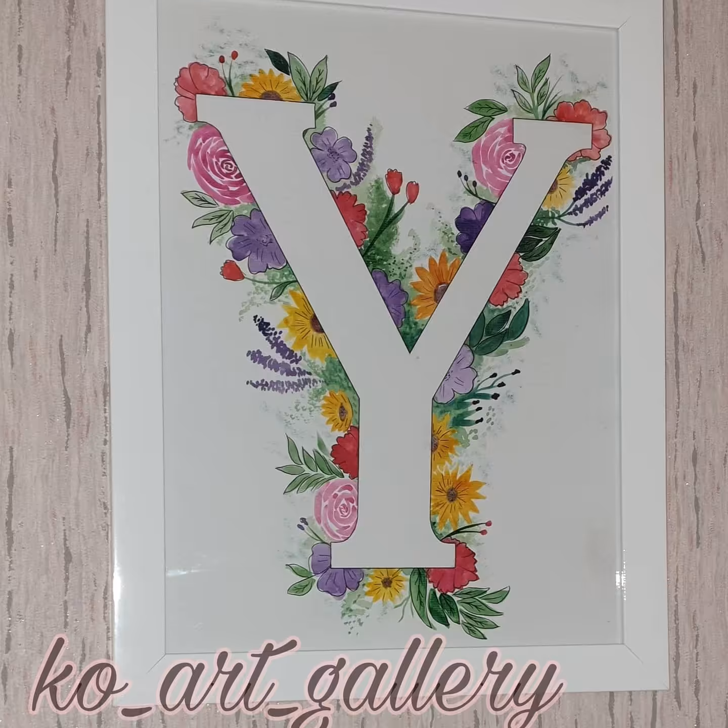 نقاشی آبرنگ حروف و اعداد