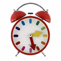 ساعت رومیزی زنگدار رنگ قرمز کد Quartz