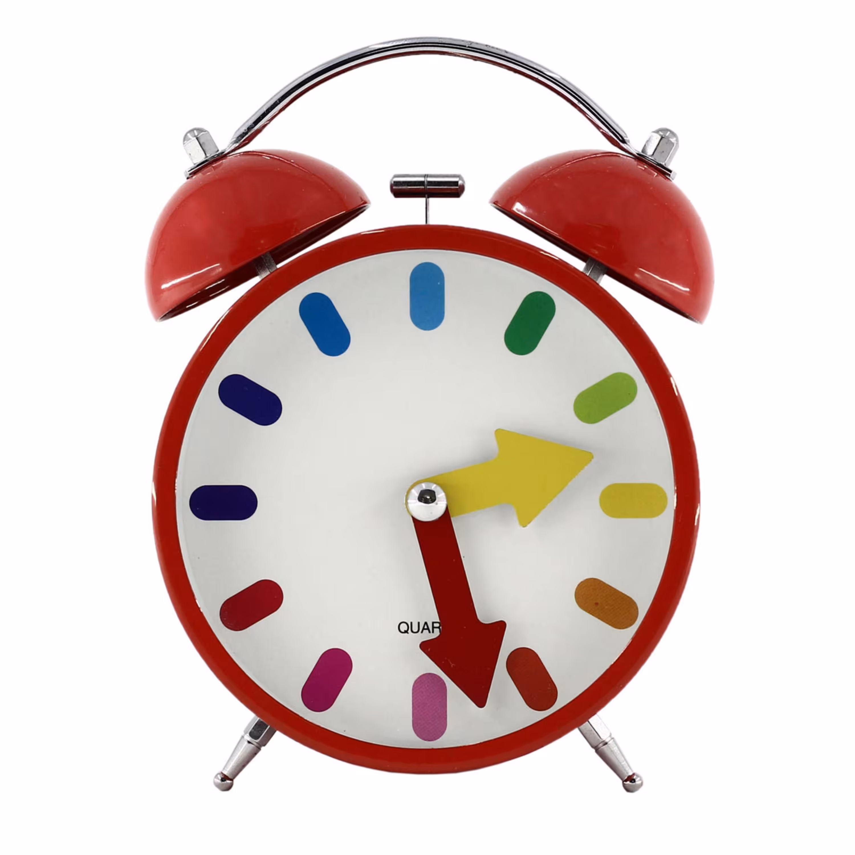 ساعت رومیزی زنگدار رنگ قرمز کد Quartz