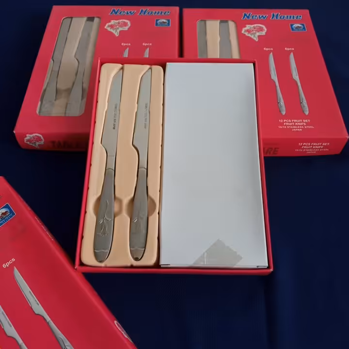 کارد میوه خوری 12 تایی گل میخک مارک نیوهوم  ژاپنی تیغه تیز 