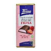 شکلات شیری با کرم ماست و توت فرنگی بدون گلوتن 100 گرم تیرما - tirma