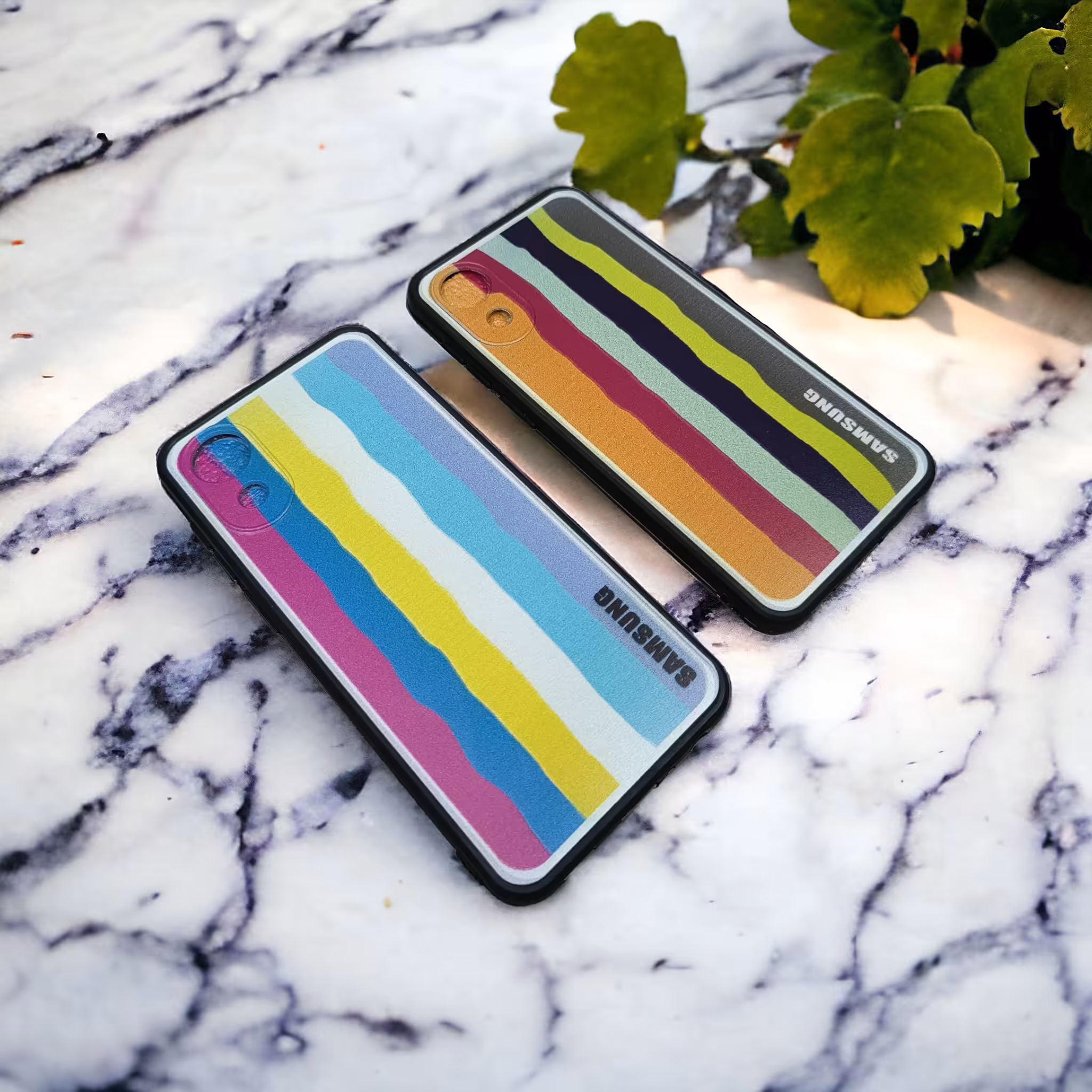 کاور رنگین کمانی ژله ای محافظ لنز دار مناسب برای گوشی موبایل Samsung Glalaxy A03 core