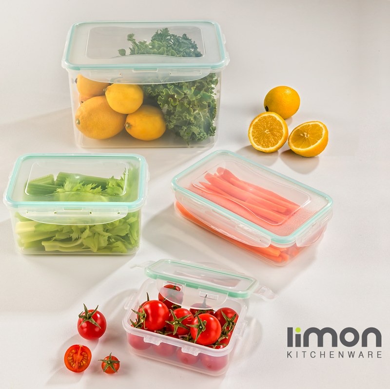 ست ظرف فریزری 8 پارچه مستطیل لیمون