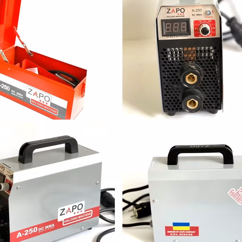 اینورتر هوشمند بدون کیف زاپو 250 آمپر دستگاه جوش و جوشکاری 