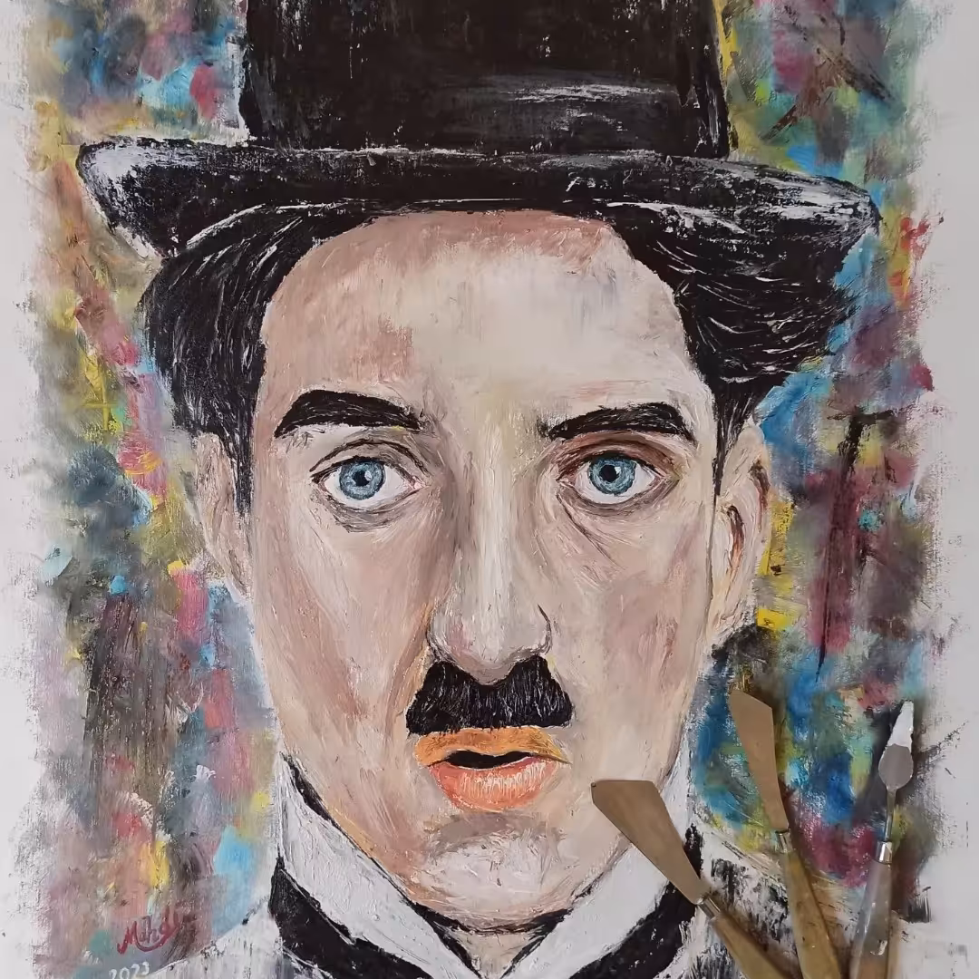 تابلو نقاشی رنگ روغن طرح چهره