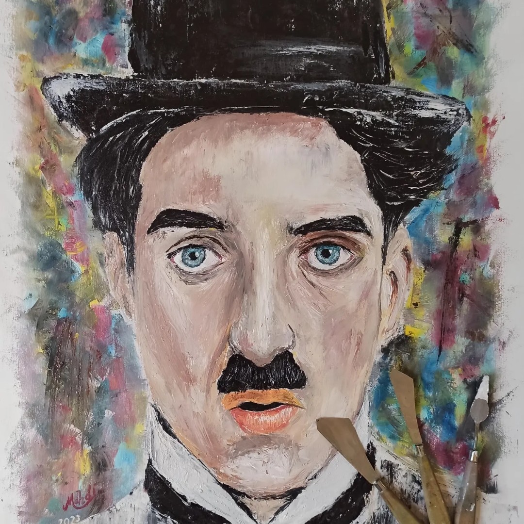 تابلو نقاشی رنگ روغن طرح چهره