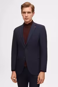 کت وشلوار آبی مردانه SLIM FIT NAVY FLAT MONO YAKA لباس مجموعه TWN