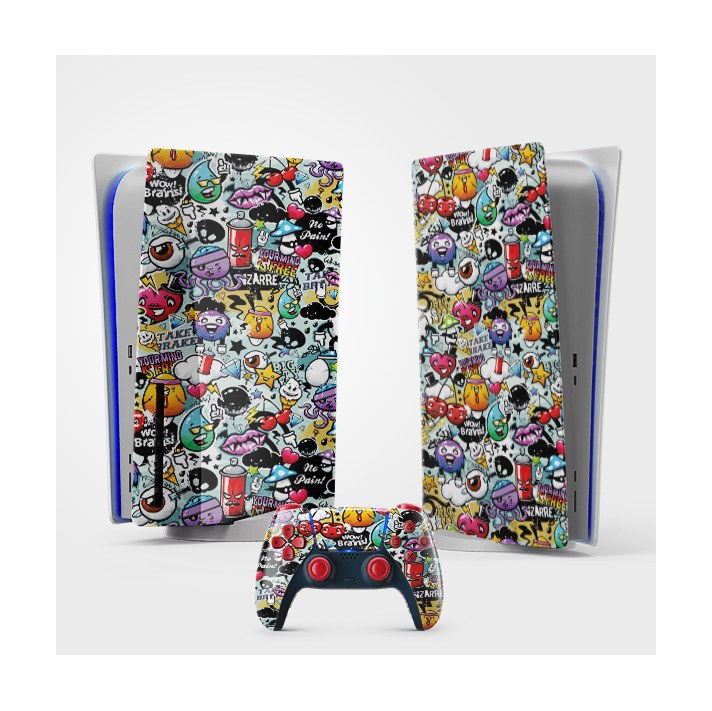 اسکین(برچسب)Playstation 5-طرح Freak-مدل استاندارد-کد1-سفارشی