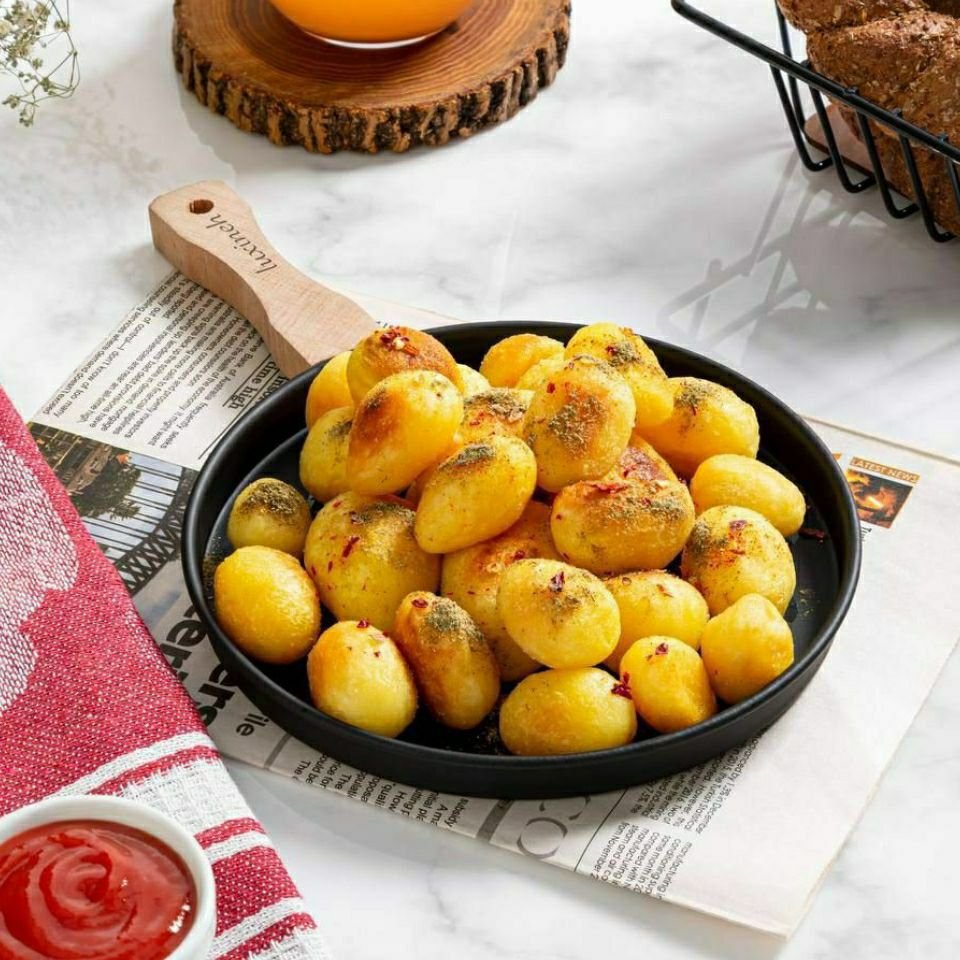 تابه سروفلزی دسته چوبی